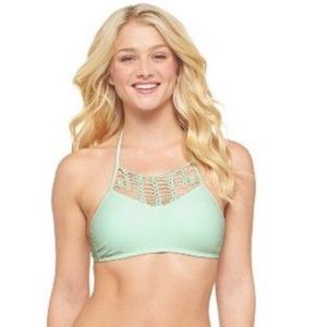 mint green bikini top